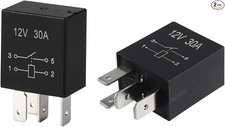2Pcs 4 Pin 12V 30A Relay, Car Starter Switch Relays, Multi Purpose Auto Fuel Pum