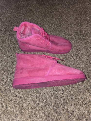 FABKIDS Mädchen Jugend Hot Pink Stiefel/ Größe 3/ NIE GETRAGEN/ UGGs Neumel Knock-off - Bild 1 von 7