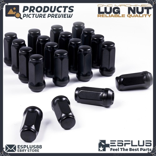 [24] Black M14x1.5 Wheel Lug Nut + Wheel Lock Fit Escalade SRX Ram Chevy Truck - Picture 11 of 13