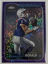 Anthony Gould Topps Chrome 2024 Purple Speckle Refractor /275 Indianapolis Colts