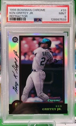 1998 Bowman Chrome Refractor #33 Ken Griffey Jr PSA 9 MINT 🔥