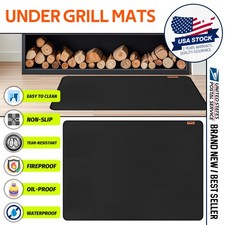Under Grill Mats for Outdoor Grill, Fireproof Reusable Grill Mat for Deck New