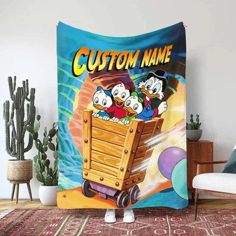 Personalized Disney DuckTales Scrooge McDuck Webby Vande Fleece Blanket