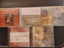 Lot of 5 Arion label classical CDs, Vierne, Bonnal, Schobert and more, NEW