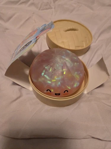 💥SUPER RARE Pink Holographic Glitter Squishy Dumpling Mystery Bun💥