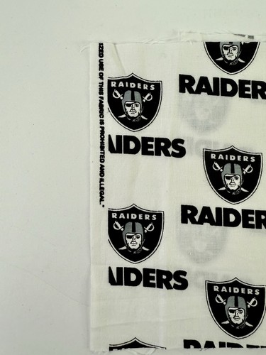 Vintage 1994 90er LA Los Angeles Raiders Team Logo weiß Baumwollstoff - Bild 2 von 5