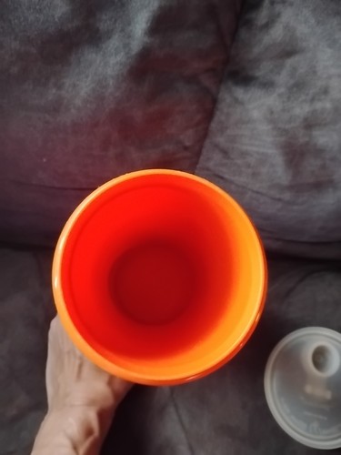 Contenitore brocca succo sottile vintage Tupperware arancione - Foto 3 di 4