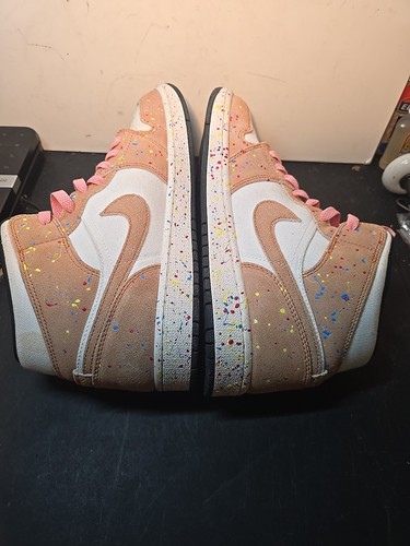 Size 10.5 - Air Jordan 1 SE Mid Brushstroke Paint Splatter - Picture 11 of 12