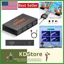 HDMI Splitter 1 In 4 Out 4K UHD HD 1080P 4-Port Repeater Splitter Amplifier 1x4