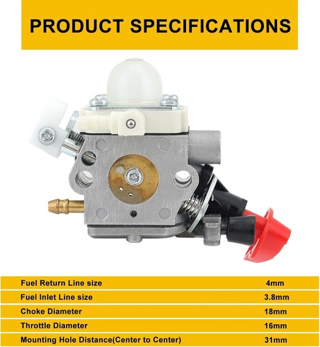 FS 56RC Carburador con Kit de Línea de Combustible para Stihl 56 RC FS70R FS56 FS70 - Imagen 7 de 8