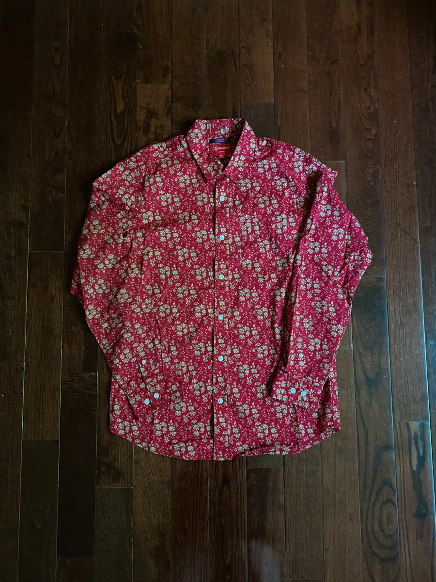 Supreme Floral Button-Up Casual Button-Down Shirts for Men for