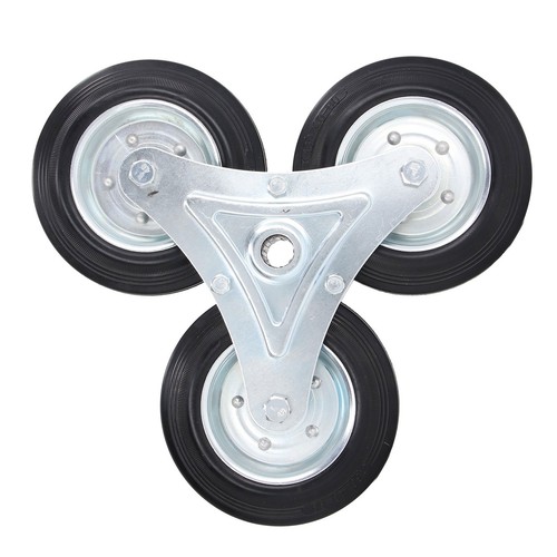 Stair Climbing Wheel 6in 300LBS Load Capacity Triangular Wheel Solid Rubber New - Picture 3 of 24