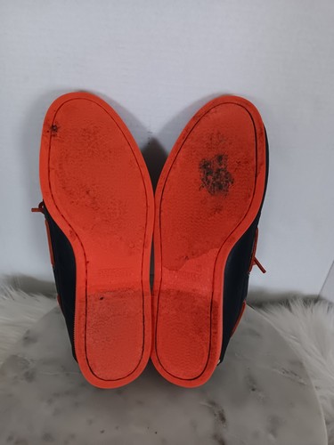 Scarpe da barca Sperry Top-Sider uomo 10,5 M due occhielli pelle blu arancione fluo 0271734 - Foto 11 di 16