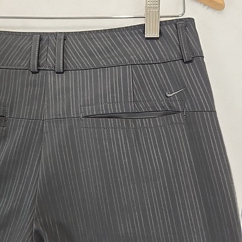 Nike Golf Womens Sz 4 Black Stripe Chino Golf Shorts Outdoor Stretch Performance - Picture 9 of 13
