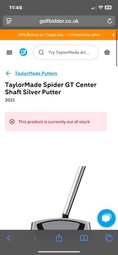 Taylormade Spider GT Silver/Black Center-Shaft Putter / 34 Inch - Picture 7 of 7