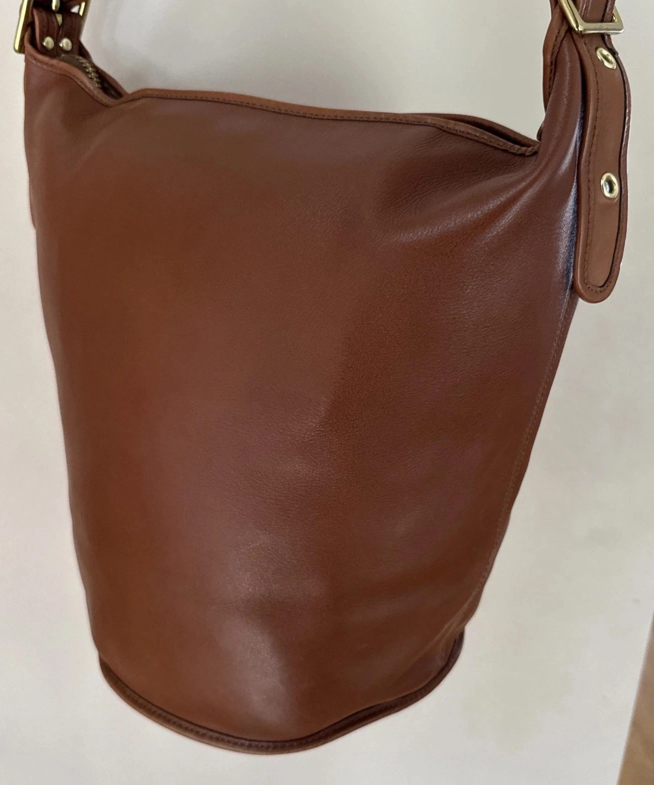 Coach Edizione Limitata Borsone a secchiello Legacy grande in pelle marrone scuro marrone # 17998