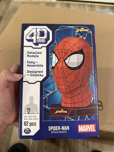 4D Build Marvel Spider-Man 3D Puzzle Modellbausatz mit Ständer 82 Teile NEU - Bild 1 von 4