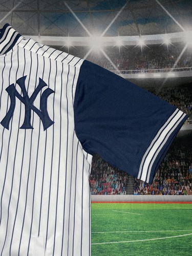 Stitches New York Yankees Jersey W/ 1/4 Zipper Sz XL Preowned - Picture 3 of 12
