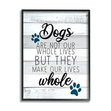 Dogs Make Our Lives Whole Paw  Striped Backdrop, Design by Kim Allen