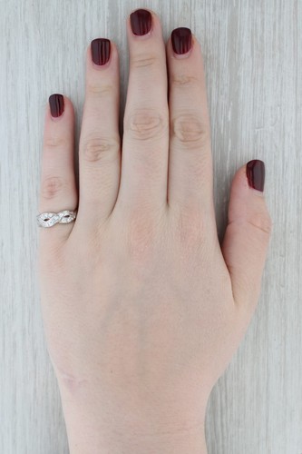 Tiffany & Co 0.79ctw Tessuta Anello Diamante Platino Misura 5.5 Fede - Foto 8 di 10