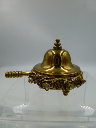 A Gold Tone Product Miniature Chafing Dish Trinket Holder Gold Tone + Rhinestone - Picture 3 of 11