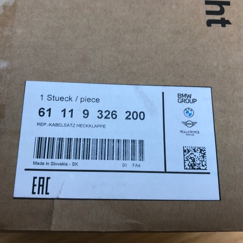 GENUINE BMW Boot Lid Wiring Harness Repair Cable 61119326200.  F11 5 Series. 34C - Picture 7 of 8