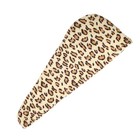  Verdickter trockener Haar-Hut Atmungsaktiver Leopard-Print-Hut Praktischer