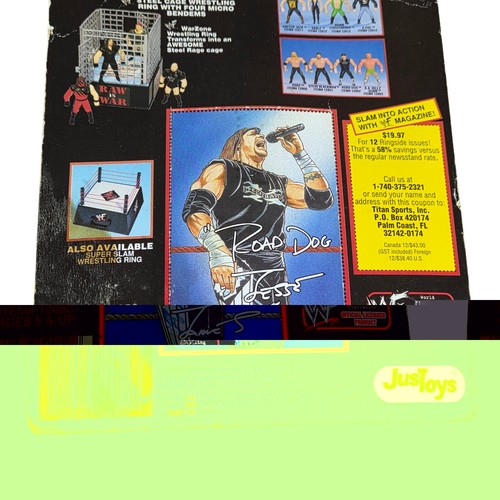 Vintage Just Toys WWF Bend-Ems Series X Road Dog Wrestling Actionfigur 1998 - Bild 3 von 6