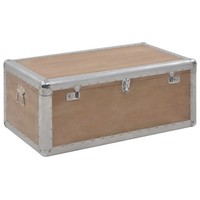 Vidaxl Aufbewahrungsbox Tannenholz Massiv 91X52X40 Cm Braun Neu