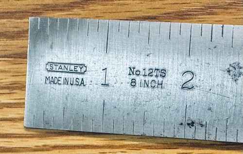 "Hermosa herramienta vintage Stanley #12TS, 8"" pulgadas cuadrada hecha en EE. UU." - Imagen 4 de 4