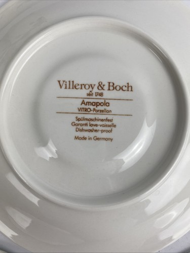 Villeroy & Boch Amapola Tea Cups & Saucers Poppies Germany (set of 5) EUC - Picture 15 of 15