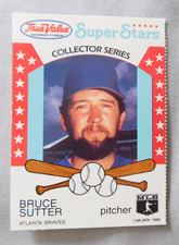 1986 True Value #15 Bruce Sutter Atlanta Braves Baseball Card nm-mt+