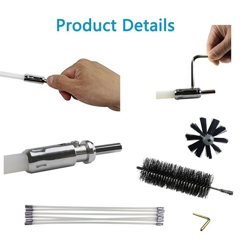 Cleaning Brush Chimney Cleaner Rod Rotary Accessories Adapter Brush Head - Picture 7 of 14