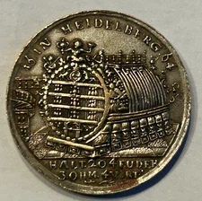 GERMANY HEIDELBERG GIANT WINE BARREL SILVER MEDAL  1664-1716  - 24mm