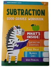 Subtraction Good Grades Activity Math Workbook 1st Grade New