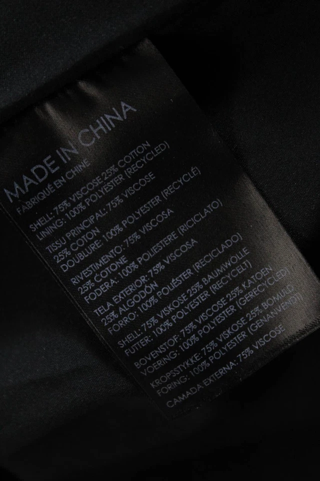 Vestido recto Club Monaco para mujer sin mangas cuello redondo largo completo negro talla 10 Foto 4 de 4