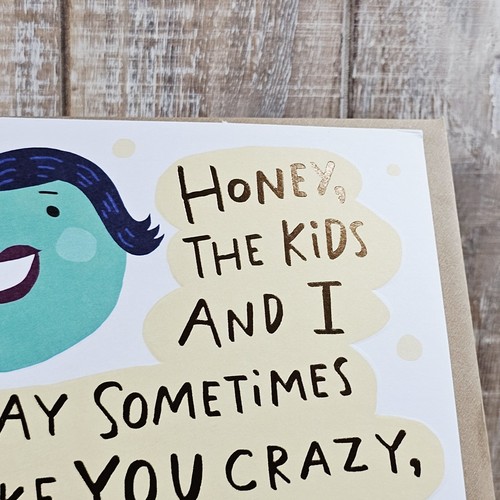 American Greetings Father's Day Card For Husband Crazy Funny Humor - Picture 2 of 10