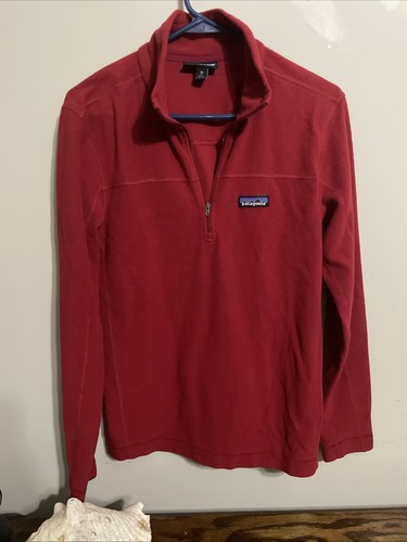 Patagonia Damen Pullover Sweatshirt Rot 1/4 Zip Langarm Fleece Logo XS - Bild 1 von 6