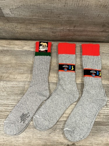Vintage LOT OF 3 NOS Wool Blend Outdoor Socks NWT