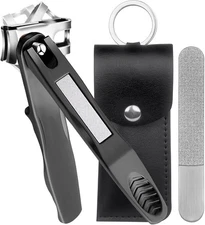 360 Degree Rotating Head Long Handle Toenail Clippers for Seniors Men Heavy Duty