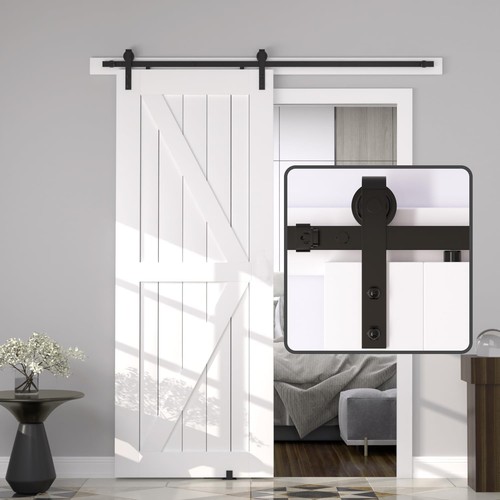 6.6FT Barn Door Hardware kit, Barn Door Track, Sliding Door Hardware kit, Eas... - Picture 9 of 9