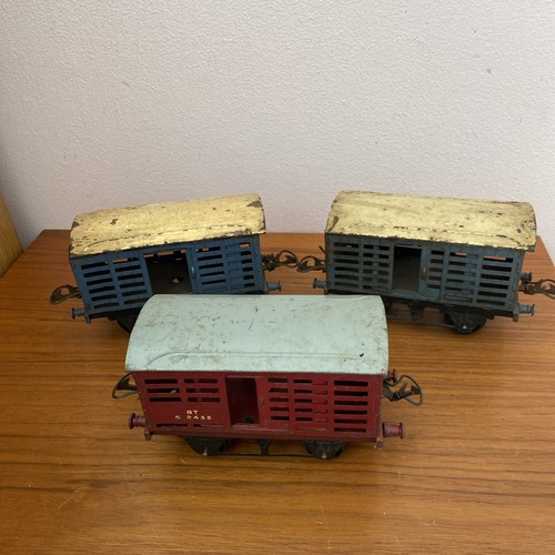 3 x Vintage Spur 0 Hornby Blech Milchwagen