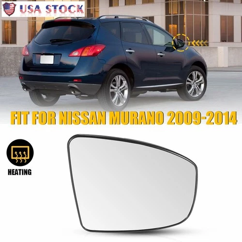 Passenger Side Mirror Glass Power Heated GA‑NI2119 for Nissan Murano 2009-2014