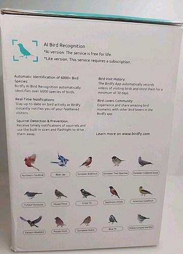 Alimentador inteligente para pájaros NETVUE BIRDFY con cámara FHD aplicación solar IA observación azul NUEVO - Imagen 10 de 10