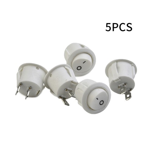 Rocker Switches Mini Boat Caravan Motorhome Terminal White 2 Stalls 20mm - Picture 2 of 12