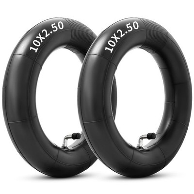 Heavy Duty 10x2.50 Thicker 40% Butyl Inner Tube with CR202 90° Bent Valve Ste...