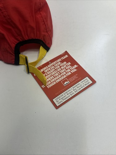 Vintage 90s Marlboro Adventure Team Red Strapback Hat With Tag Cigarette Gen X - Picture 2 of 13
