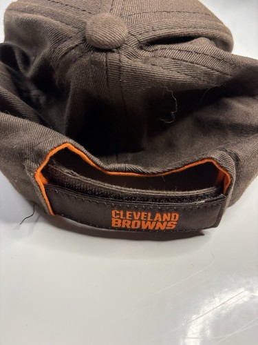 Cleveland Browns Youth Hat NFL Team Apparel Adjustable Cap Brown And Orange - Picture 2 of 4