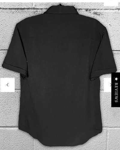 Camisa The DRIVE Clothing Essential Negra Abotonada 2XL Grunge Motociclista Chad Limones - Imagen 4 de 10