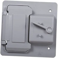  PTC521GY 2-Gang Weatherproof Switch and Outdoor Outlet Cover, Gray 2 Gang